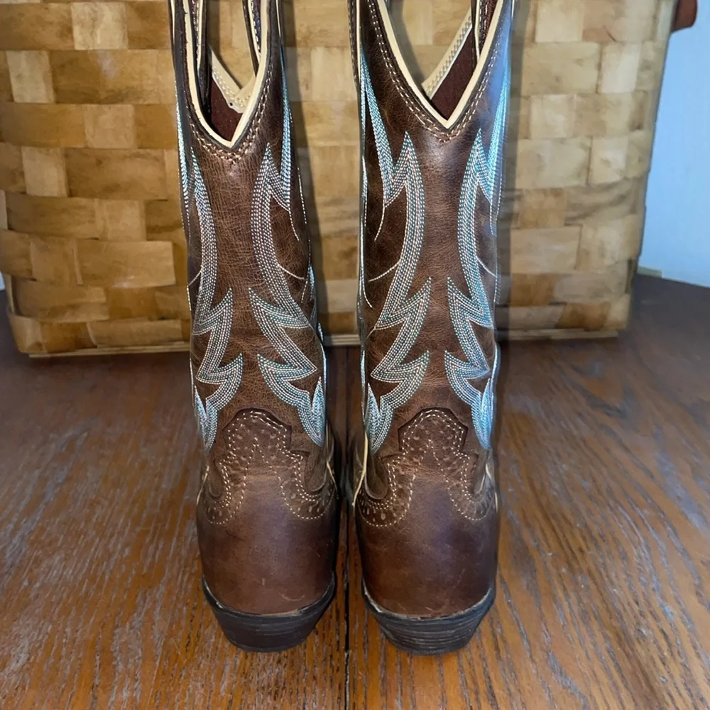 Justin Women's Calimero Western Boots - Distressed Chocolate (Size 7.5C) - Picture 3 of 6
